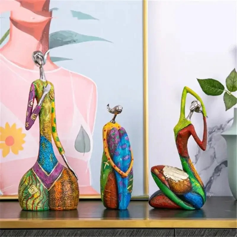 Xt Home Textiles - Pittura Donna Statua in resina Figurine