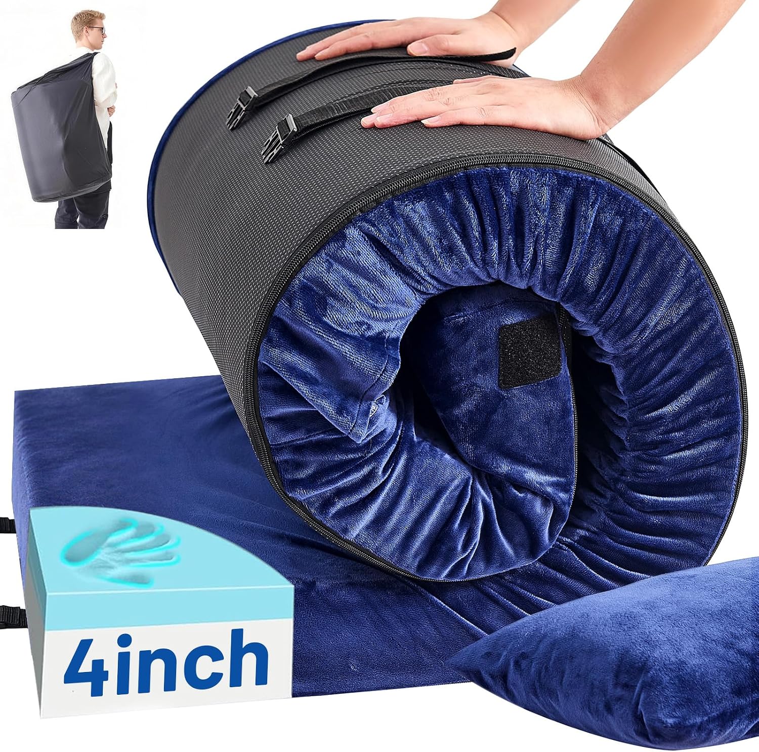 Memory Foam Topper - Materasso da campeggio in memory foam
